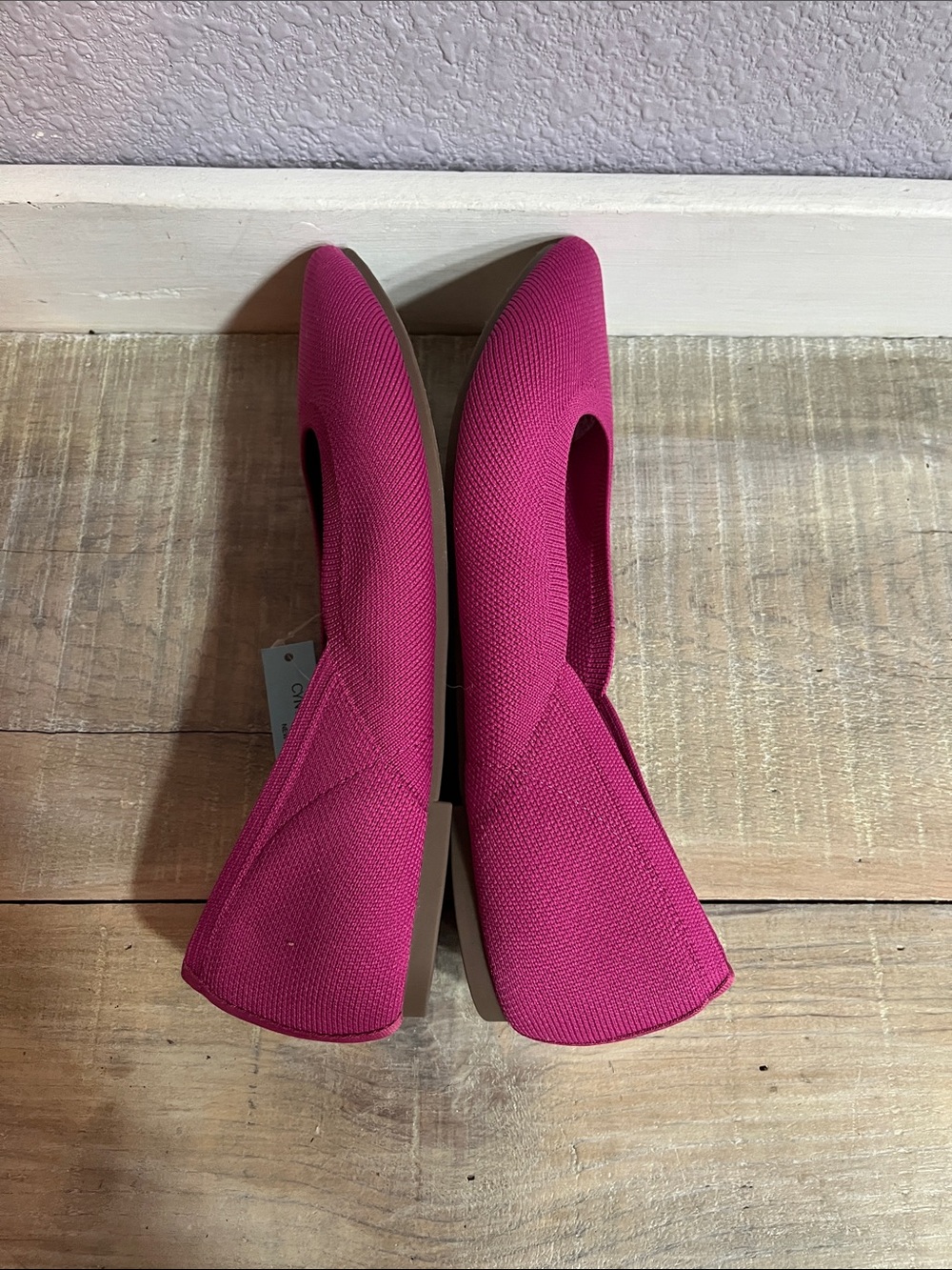 NWT Cynthia Rowley pink breathable textile uppers & comfort insoles flats Sz 9.5 - Picture 7 of 9